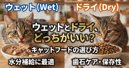 ウェットとドライ、どっちがいい?キャットフードの選び方