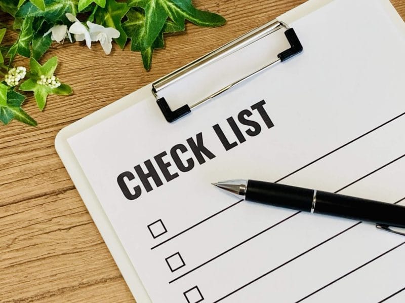 チェックリストのイメージ画像