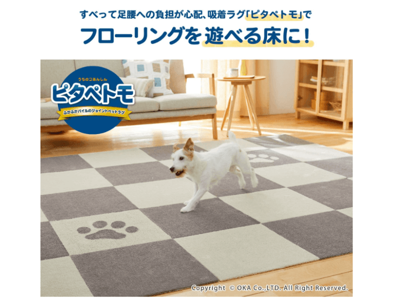 オカ(OKA) ペット用ラグマット ピタペトモ 約45cm×45cm