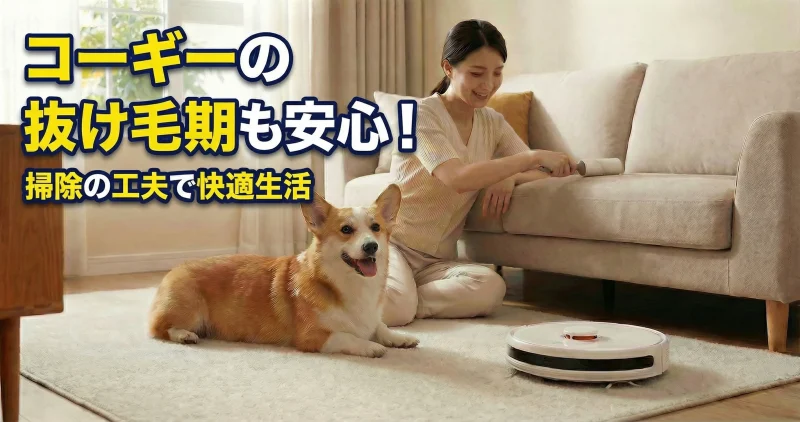 コーギーの抜け毛期も安心！掃除の工夫で快適生活