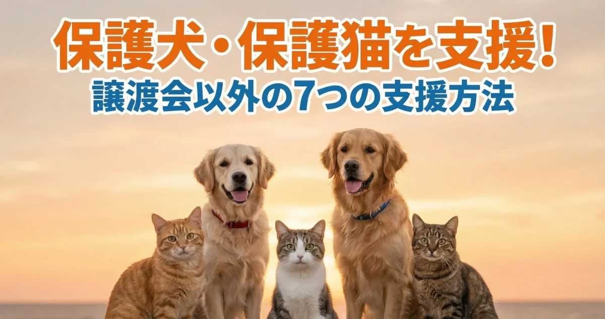 保護犬・保護猫を支援!譲渡会以外の7つの支援方法