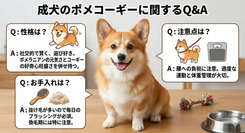 成犬のポメコーギーに関するQ&A