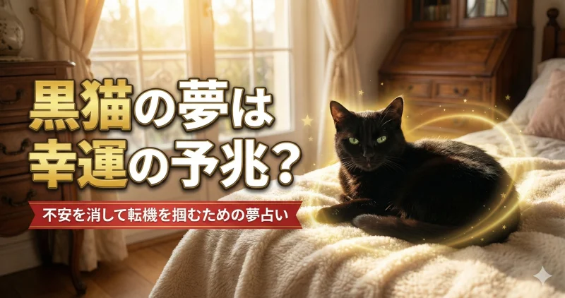 黒猫の夢は幸運の予兆？