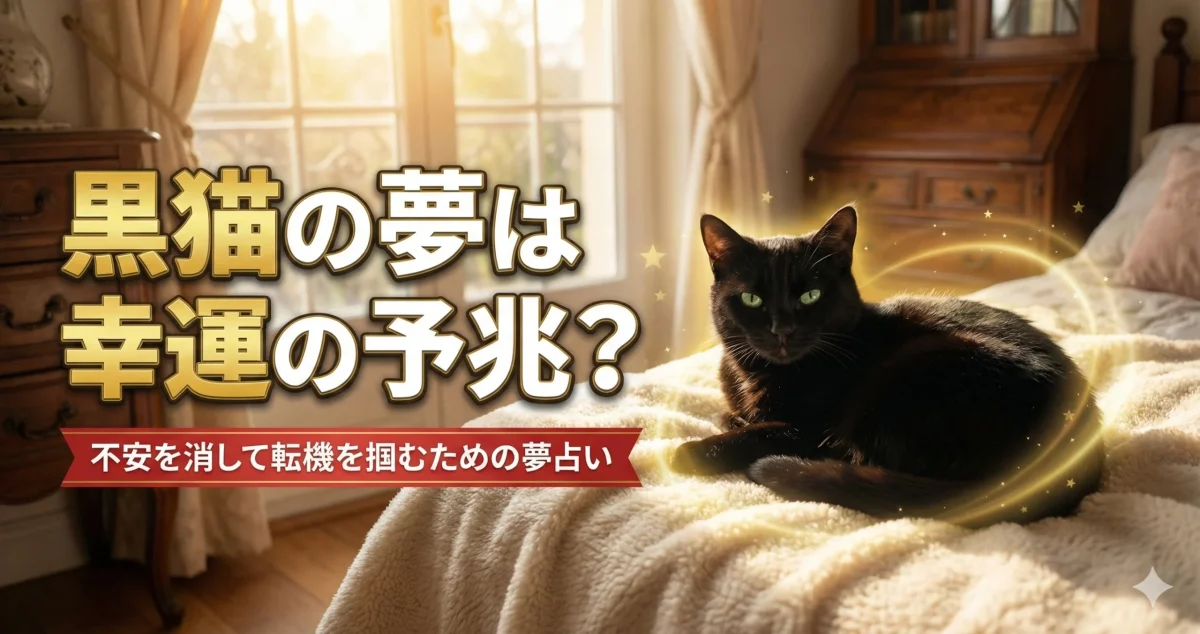 黒猫の夢は幸運の予兆？