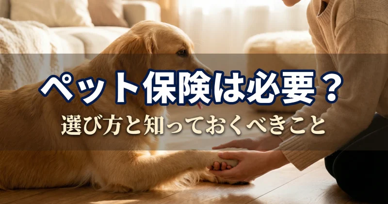 ペット保険は必要?選び方と知っておくべきこと