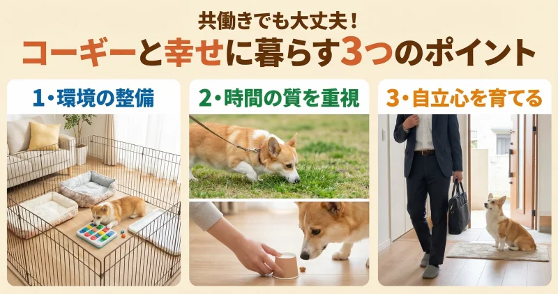 コーギーと幸せに暮らす3つのポイント