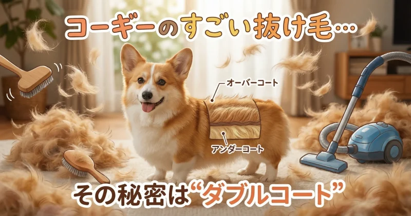 コーギーのすごい抜け毛の秘密は“ダブルコート”